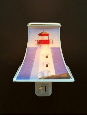 Porcelain Peggy's Cove Lighthouse Night Light with Gift Box